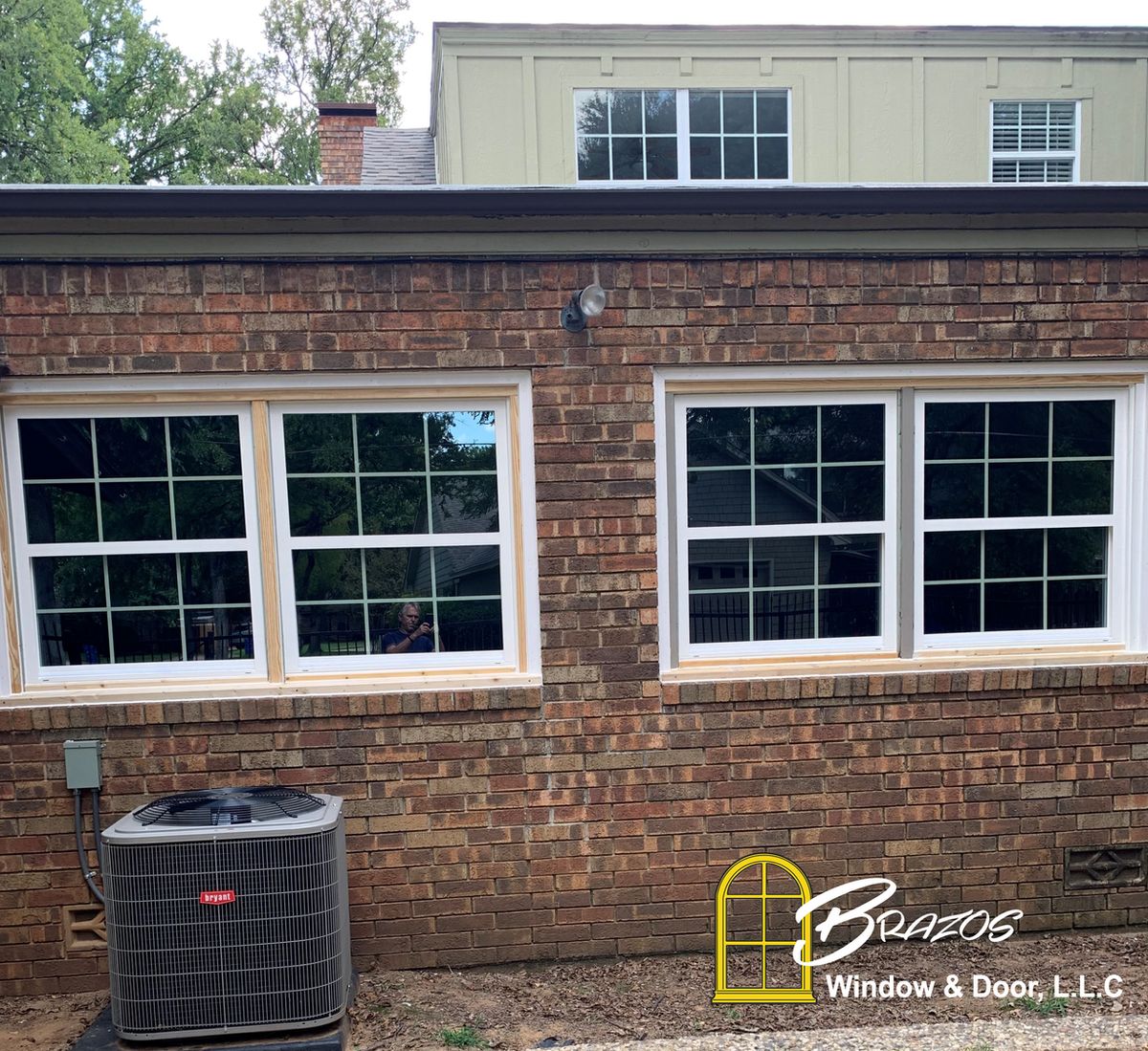 White Vinyl on Brick